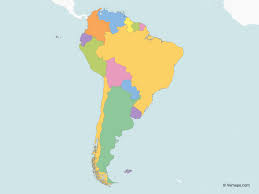 Map Of South America With Multicolor Countries Free Vector Maps Map Vector Vector Free Map