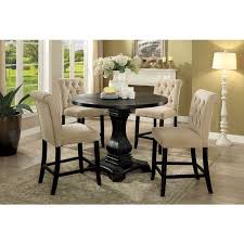 Maybe you would like to learn more about one of these? Nerissa Counter Height Dining Set W Beige Chairs Antique Black By Furniture Of America Furniturepick
