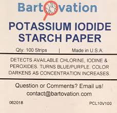 Potassium Iodide Starch Paper Test Strips Vial Of 100 Strips Bartovation Test Papers