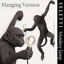 This black resin lamp designed by marcantonio makes you feel just like in a safari, lost in the deep black africa. Die Monkey Lamp Hanging Version 3d Modell Turbosquid 1260536
