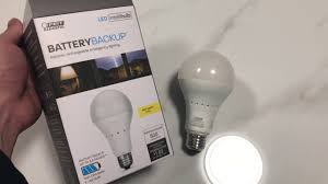 Feit Electric Battery Backup Led Bulb Intellibulb 3 5 Hours Battery Backup Youtube
