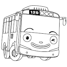 Untuk mewarnai kereta api yang saya gambar dengan pemandangan alam yang cantik anak anak bisa dibebaskan menggunakan warna. Mewarnai Gambar Bus Tayo Warna Kartun Gambar