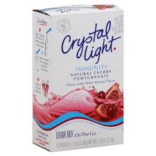 90% fewer calories than leading beverages. Crystal Light Immunity Cherry Pomegranate Drink Mix On The Go 10 Ct