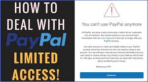 This person is quite problematic and doesn't seem to understand how paypal works as she sent me a message (copied and. How To Deal With Paypal Account Access Is Limited Fast Youtube