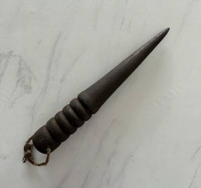 Antique sailor-carved marlin spike, AI generated