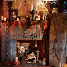 Haunted Fire Place Halloween House Decoration Rustic Halloween Halloween Mantel