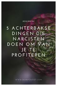 5 Achterbakse Dingen Die Narcisten Doen Om Van Je Te Profiteren Narcist Narcistische Persoonlijkheidsstoornis Narcisme