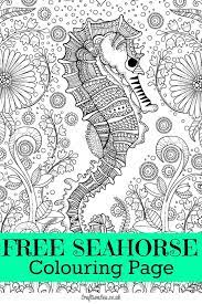 Discover all our printable coloring pages for adults, to print or download for free ! Free Seahorse Colouring Page For Adults Crafts On Sea