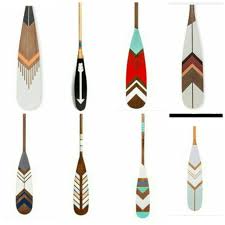 Tribal Painted Oars Canoe Paddles Painted Oars Painted Paddles Oar Decor