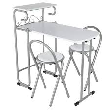 Order by 6 pm for same day shipping. Ebtools Table Chair Sets 3pcs Foldable Kitchen Dining Table Set Dining Table And 2 Chairs Set Room Breakfast Table Chairs Garden Table 2 Chair Home Furniture With Storage Shelf White Dining Room Sets