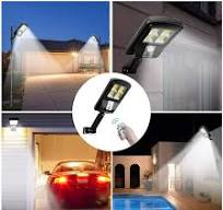 Waterproof Solar Street Light, PIR Motion Sensor, Dusk to Dawn Security Led  Solar Street Light for Square, Yard, Garden