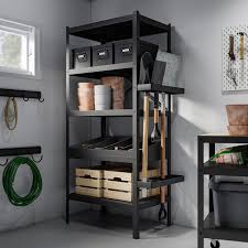 Bror Shelving Unit With Clothes Rails Black Ikea In 2020 Shelving Unit Shelving Shelves