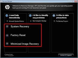 You can also restore factory defaults by using the embedded web server (ews). Hp Notebook Pcs Using System Recovery Factory Reset And Minimized Image Recovery Options Hp Customer Support