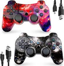 Amazon.com: Chengdao Ps3 Controller 2 Pack Wireless 6-Axis Controller For Playstation  3 With High-Performance Double Shock, Motion Control, Usb Charging Cable  (Skull + Galaxy) : Video Games