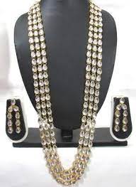 3 Line Long Kundan Necklace Set Shree Mauli Creation 2652781 Necklace Set Work Necklaces Kundan Necklaces