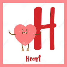 American lung association's lung force unites women and their loved ones across the country to stand together for lung health and against lung cancer. Letter H Cute Children Colorful Geometric Shapes Alphabet Flashcard Of Heart For Kids Learning English Vocabulary Royalty Free Cliparts Vectors And Stock Illustration Image 80114104