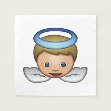 Baby Angel Emoji Paper Napkin Personalized Emoji Emoji Party Napkins