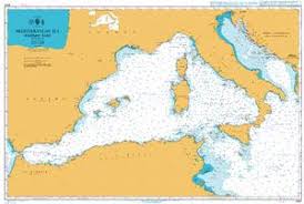 Admiralty Chart 4301 Mediterranean Sea West Part Todd