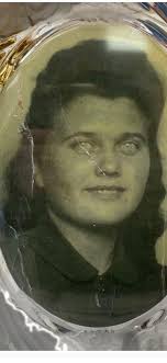 Would someone please 1) fix gaps in the curtain fixed 2) open eyes of lady  in the middle back a little more (she has pale green slightly blue hazel  eyes) 3) remove