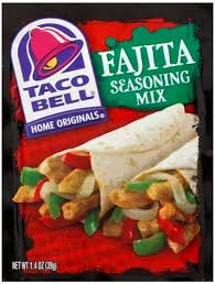 Ortega® taco seasoning packets are made with the highest quality ingredients and use a unique blend of spices to provide a truly authentic mexican eating . Taco Bell Fajita Seasoning Mix 1 4 Oz Nutrition Information Innit