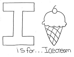* you will receive a black and white pdf, with no color. Letter I Is For Ice Cream Coloring Page Best Place To Color