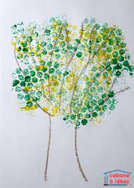 de la peinture avec du papier bulle un mimosa en fleurs cabane a idees des bulles coloriages dragons sur nouveaux rivages