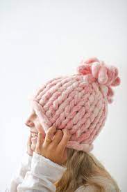 How To Super Bulky Knitted Hat Knitting Hat Knitting Patterns Knitting Patterns