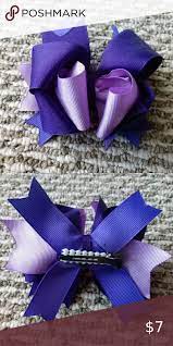 Girl S Purple Hair Bow Purple Hair Bows Kids Hair Accessories Purple Hair
