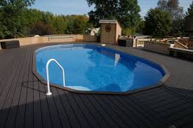 Ultimate Oval Pool Above Ground With Decking Swimming Pools Inground Diy Swimming Pool Semi Inground Pools