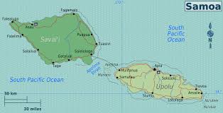 Where is located on the world map. File Samoa Regions Map Png Travel Guide At Wikivoyage