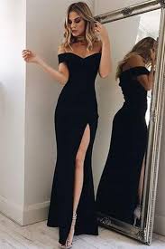 Black Mermaid Prom Dress Charming Prom Gowns Split Side Evening Party Dress Black Mermaid Prom Dress Elegant Prom Dresses Trendy Prom Dresses