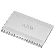 Stay organized with business card holders; Custom Engraved Business Card Holder For Men And Women Two Tone Pocket Business Card Holder With Free Personalization Buy Online In Aruba At Aruba Desertcart Com Productid 74980514