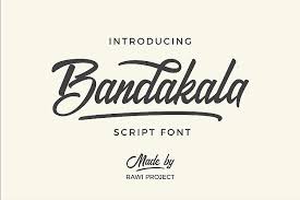 Bandakala 31570 Script Font Bundles Script Fonts Lettering Fonts Design