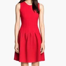 H M Red Casual Dress Size S Pleated Dress Dresses Fashion