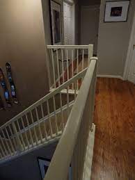 Old White Color Here S Another Angle Of My Banister Which I Recently Painted With Annie Sloan Old White C Stairwell Makeover Stairs Colours Stairway Makeover