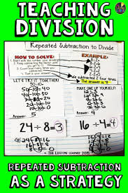 Division Using Repeated Subtraction This Is The Hardest Division Strategy I Teach When We Complete Our Div Repeated Subtraction Education Math Math Activities