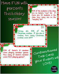 Fun And Challenging Christmas Percent Word Problem Task Cards Regularly 2 On Sale Through Tues Word Problems Task Cards Percent Word Problems Word Problems