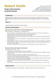 In order to attract in order to attract administrative assistant that best matches your needs, it is very important to write a clear and precise administrative assistant job description. Project Administrative Assistant Resume Samples Qwikresume