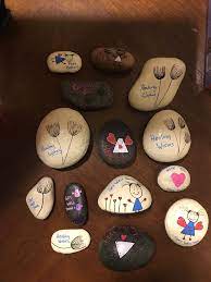 Get Well Soon Healing Angle Painted Rocks Rock Painting Patterns Painted Rocks Angle Painting