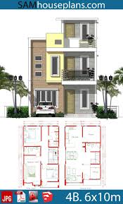 House Plans 6x10m With 4 Rooms Sam House Plans 2bhk House Plan Duplex House Plans Model House Plan