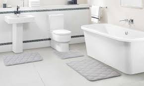 Embossed Memory Foam Bath Rug Set 3 Piece Groupon