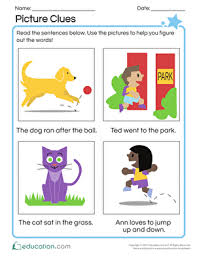 First published tue jun 2, 2015; Word Meaning Picture Clues Worksheet Education Com