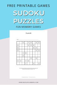 With the web, you'll be able to find an endless variety of sudoku puzzles, which consist of numerous varieties and variants. Free Printable Sudoku Puzzles Perfect Memory And Brain Games