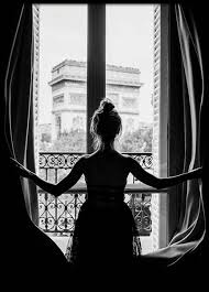 Black And White Model Poster Girl In Window Affiche In 2020 Window Poster Black And White Posters Poster Store