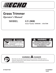Click the search button to see more results. Echo Gt 200 R Operator S Manual Pdf Download Manualslib