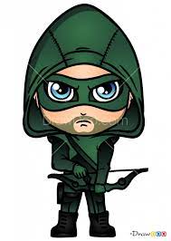 How To Draw Green Arrow Chibi Superheroes Green Arrow Arrow Drawing Arrow Art