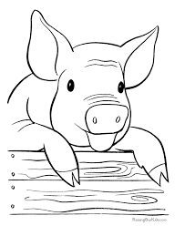 Here's a set of free printable alphabet letter images for you to download and print. Farm Pig Coloring Page