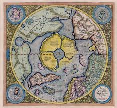 Hyperborea The Arctic Continent On The Gerardus Mercator Map Of 1595 Antique World Map Ancient Maps Earth Map
