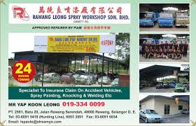 Check spelling or type a new query. Rawang Leong Spray Workshop Sdn Bhd Auto Services