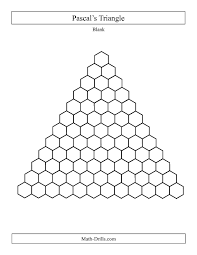 The Pascal S Triangle Blank B Math Worksheet From The Patterning Worksheets Page At Math Drills Co Pascal S Triangle Mathematics Worksheets School Algebra